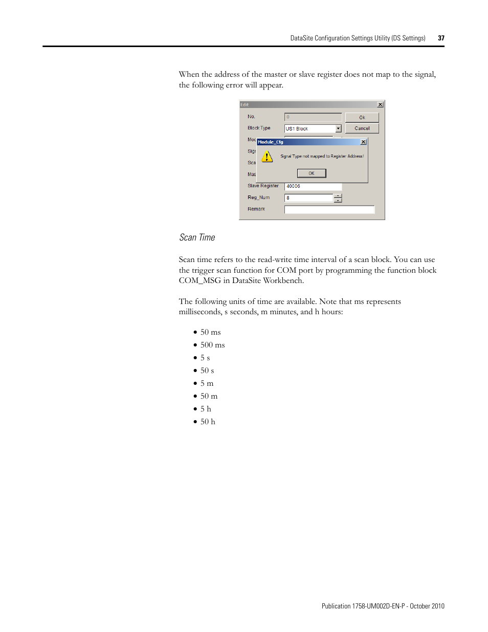 Rockwell Automation 1758-RTU202 DataSite Software User Manual FRN 1.2 User Manual | Page 37 / 348