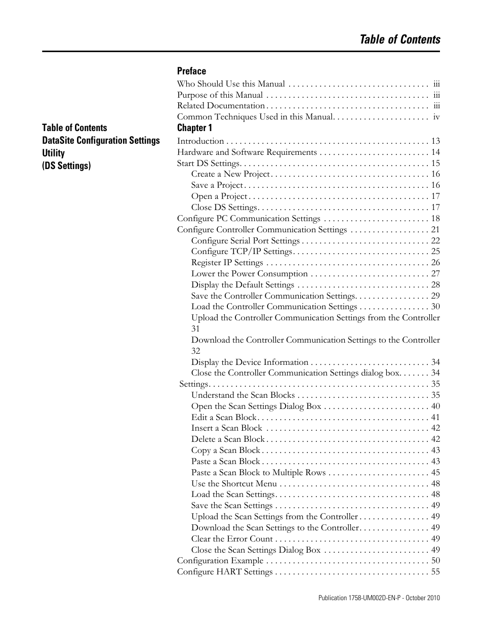 Rockwell Automation 1758-RTU202 DataSite Software User Manual FRN 1.2 User Manual | Page 5 / 348