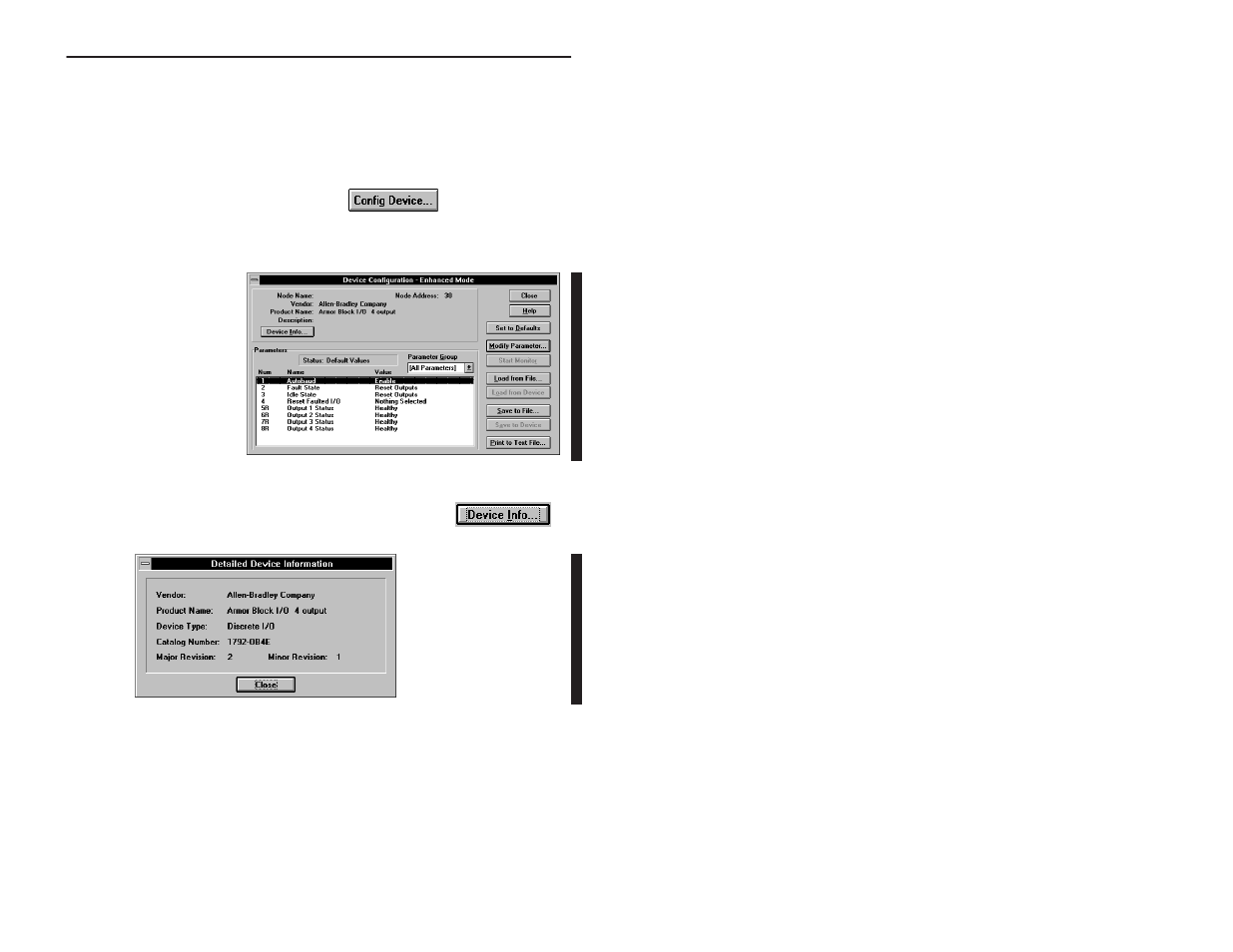 Configure your device parameters | Rockwell Automation 1792-OB4E INSTL.INST ARMORBLOCK 4 OUTPUT User Manual | Page 13 / 36