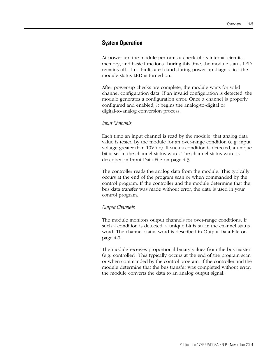 System operation -5, System operation | Rockwell Automation 1769-IF4XOF2 Compact 8-Bit Low Resolution Analog I/O Combination Module User Manual | Page 15 / 104