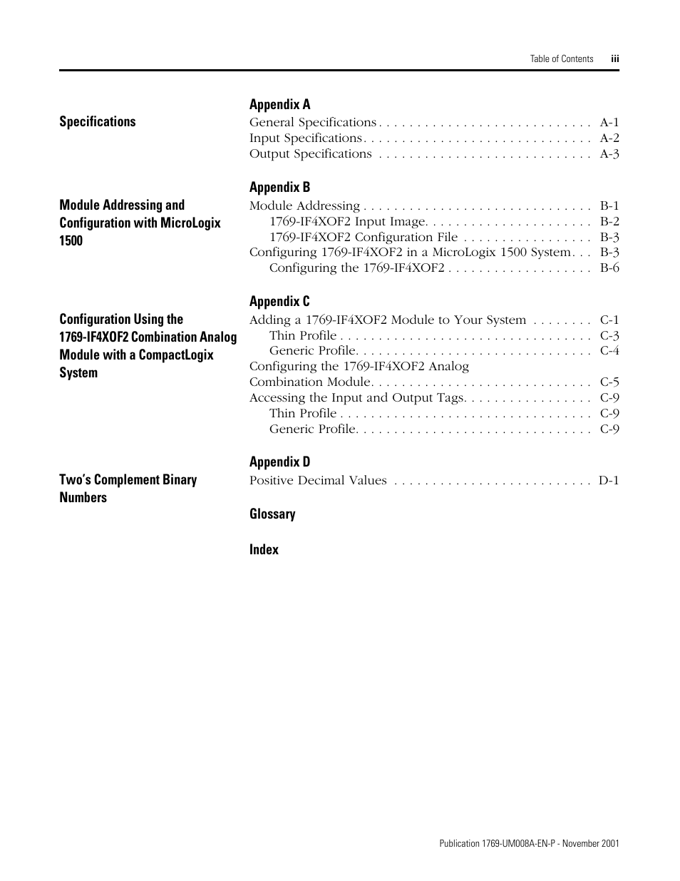 Rockwell Automation 1769-IF4XOF2 Compact 8-Bit Low Resolution Analog I/O Combination Module User Manual | Page 5 / 104