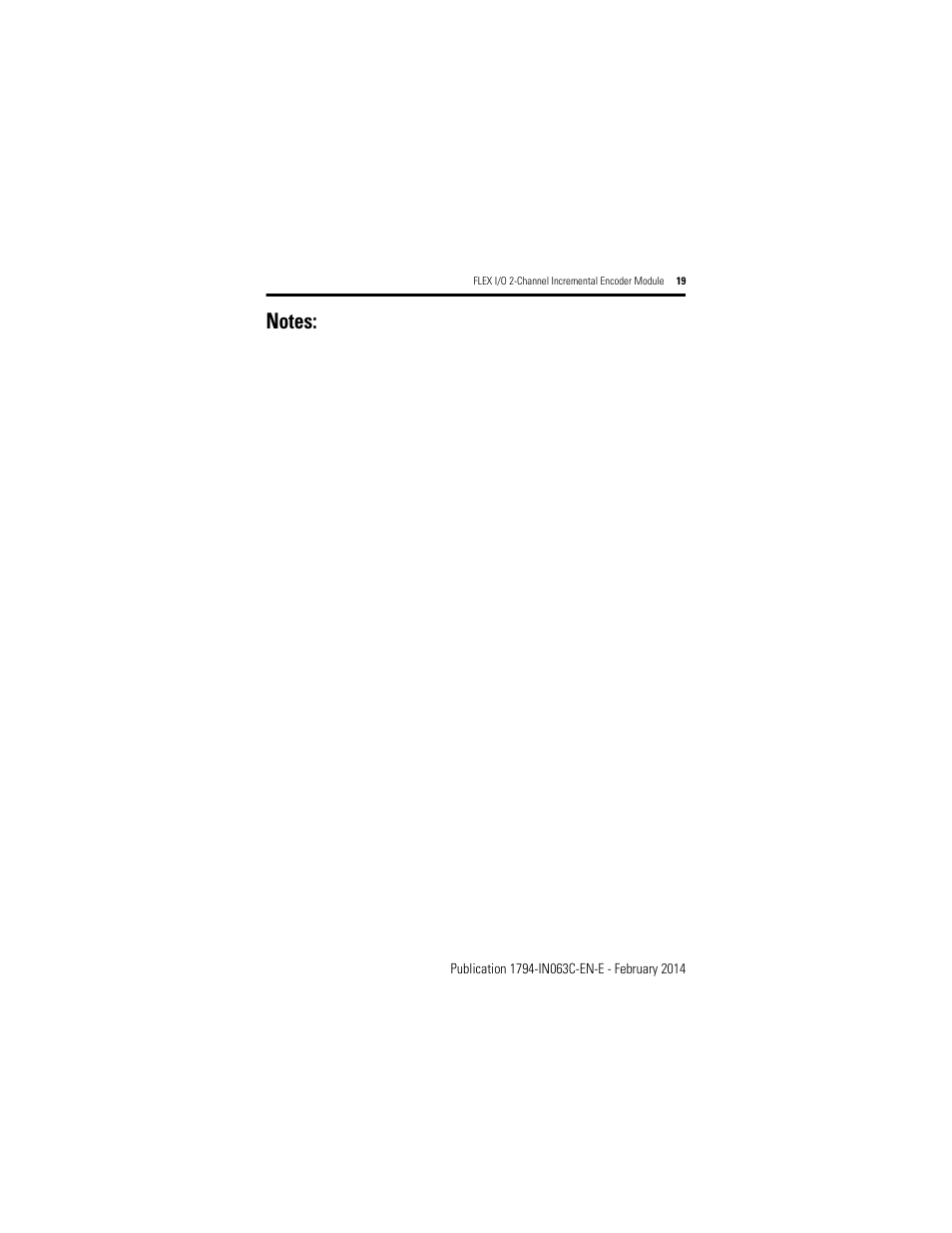 Rockwell Automation 1794-ID2/B INSTALL INSTR 24v FLEX I/O 2 CHANNEL Incremental Encoder Module User Manual | Page 19 / 20