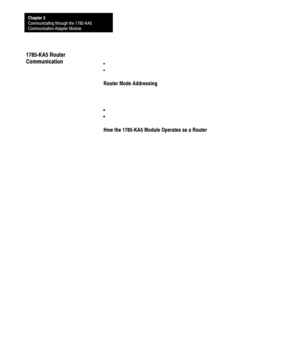 1785-ka5 router communication | Rockwell Automation 1785-KA5P/B DHP COMM. ADAPATER MOD. User Manual | Page 32 / 48