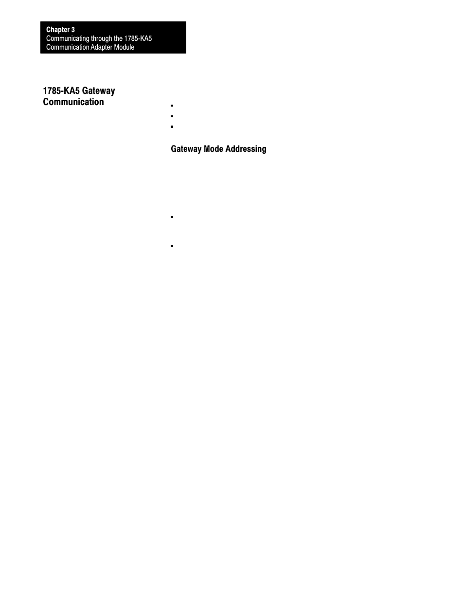 1785-ka5 gateway communication | Rockwell Automation 1785-KA5P/B DHP COMM. ADAPATER MOD. User Manual | Page 34 / 48