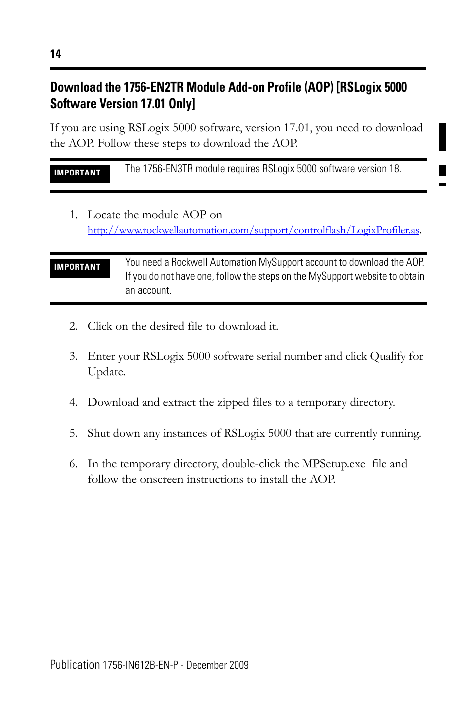Rockwell Automation 1756-EN3TR ControlLogix EtherNet/IP Communication Module Installation Instructions User Manual | Page 14 / 28