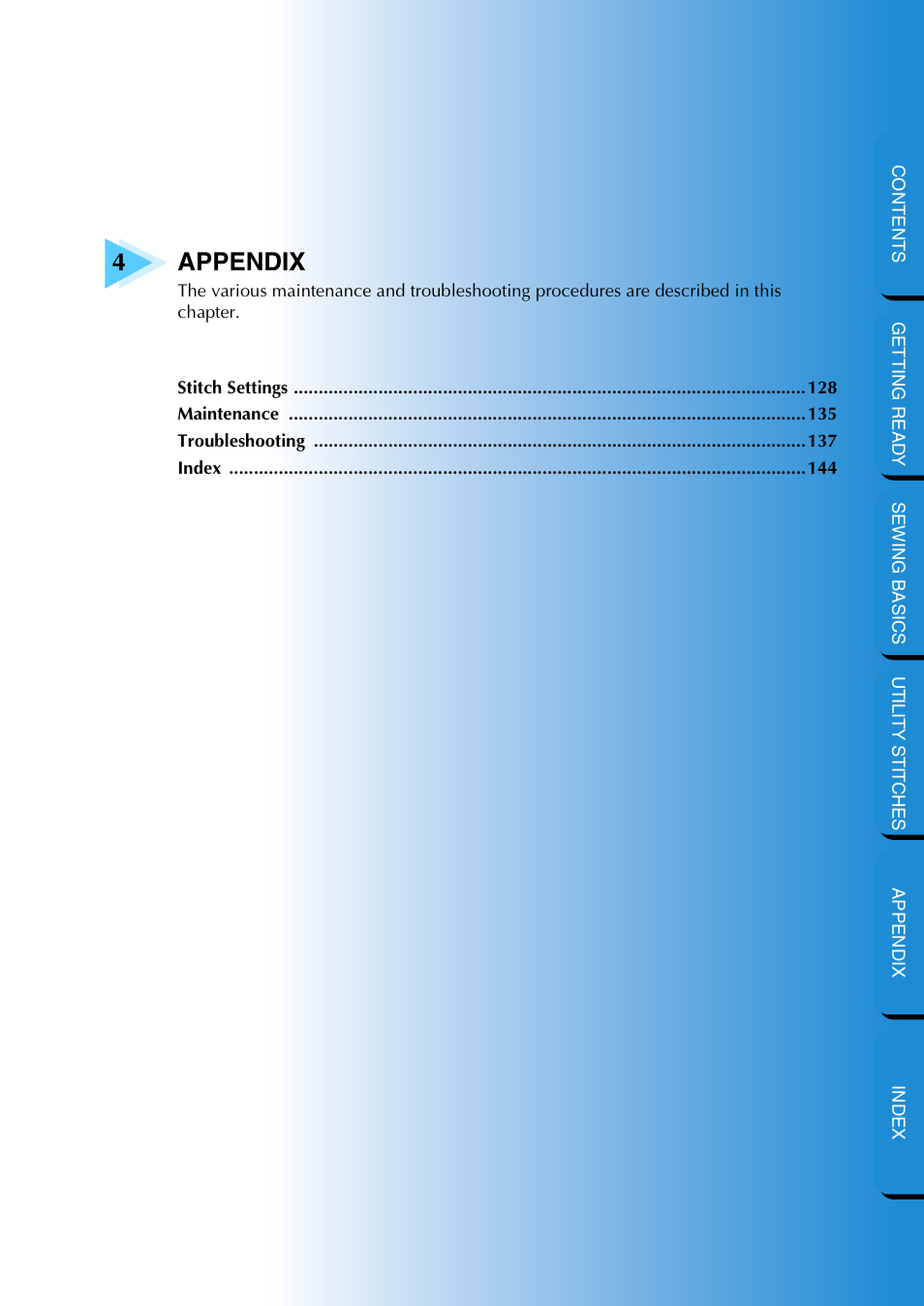 Appendix | Brother NX-400 User Manual | Page 133 / 153