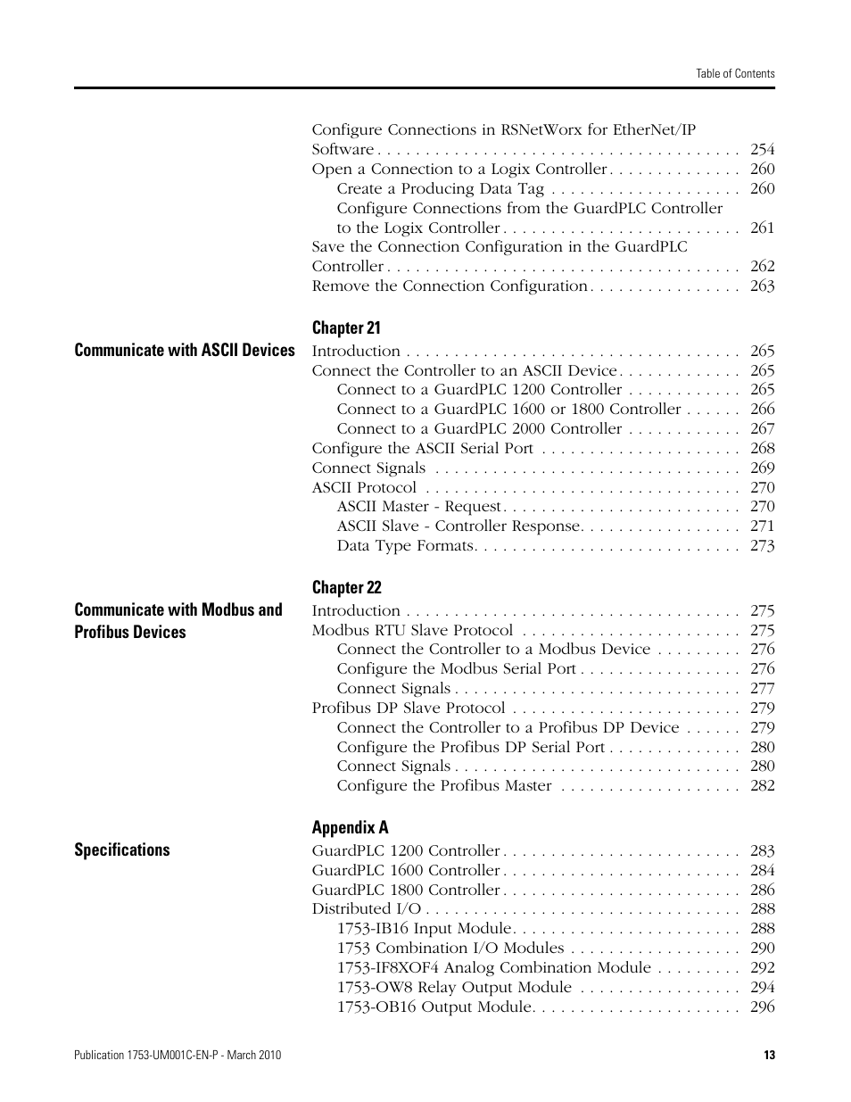 Rockwell Automation 1755-OF8 GuardPLC Controller Systems User Manual | Page 13 / 356