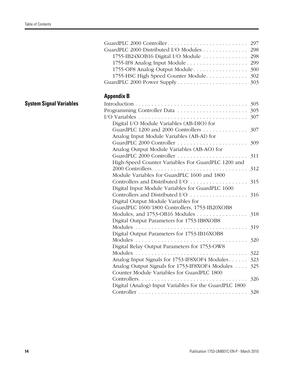 Rockwell Automation 1755-OF8 GuardPLC Controller Systems User Manual | Page 14 / 356