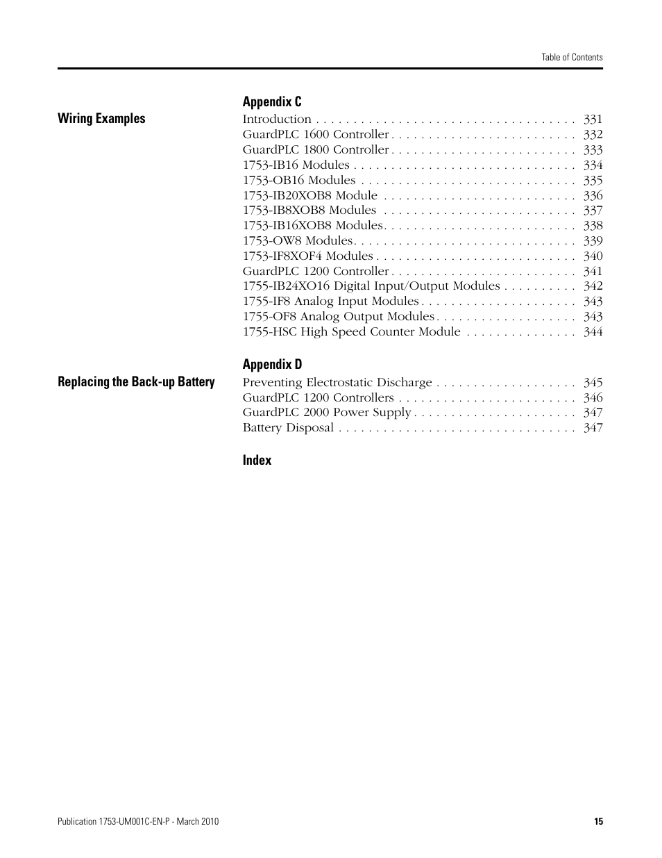 Rockwell Automation 1755-OF8 GuardPLC Controller Systems User Manual | Page 15 / 356