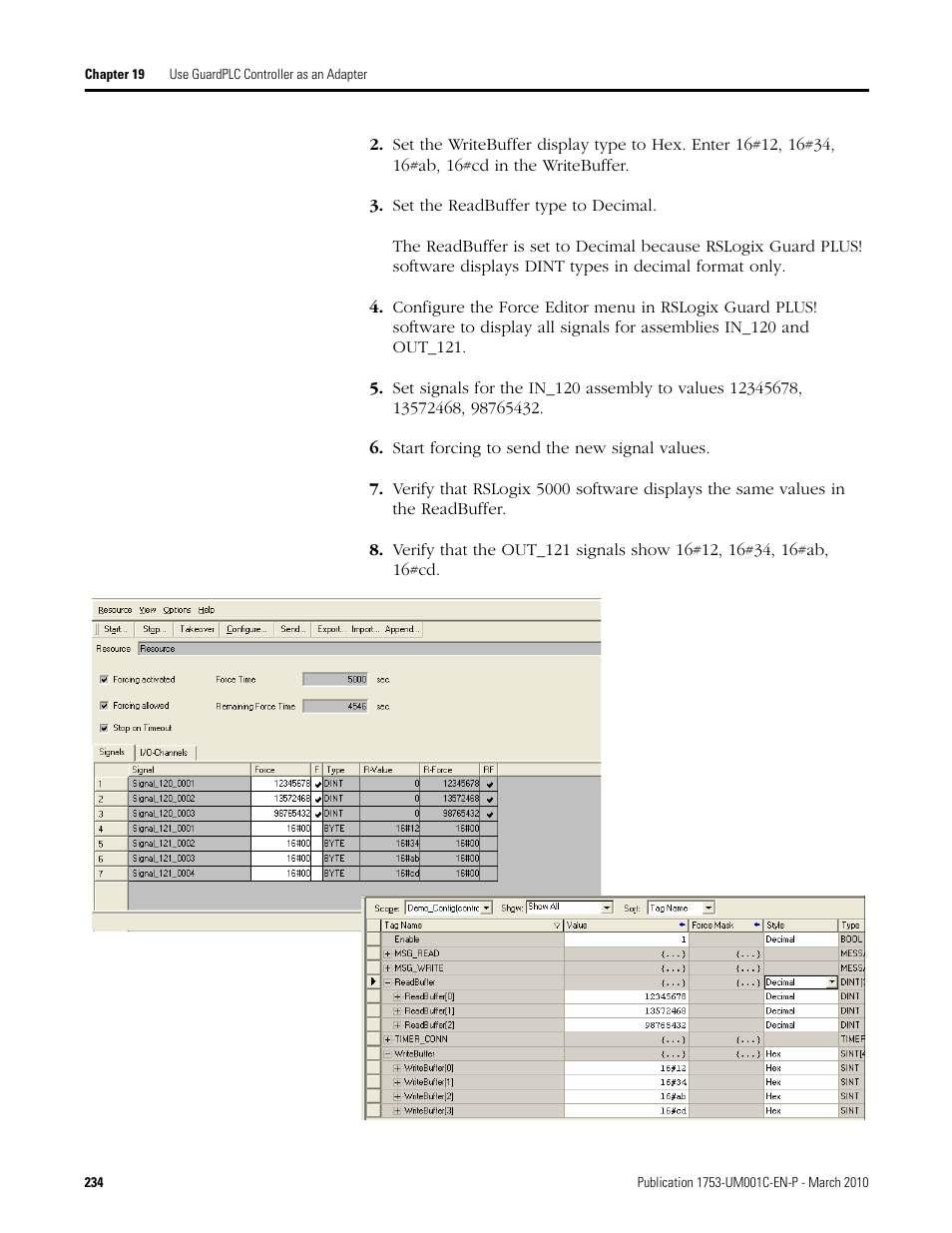 Rockwell Automation 1755-OF8 GuardPLC Controller Systems User Manual | Page 234 / 356