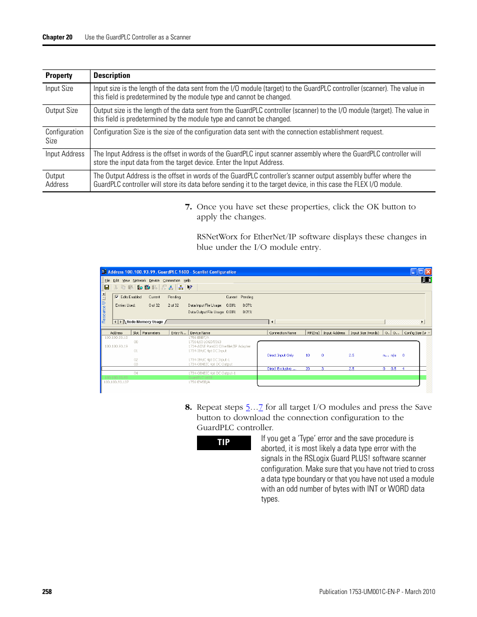 Rockwell Automation 1755-OF8 GuardPLC Controller Systems User Manual | Page 258 / 356