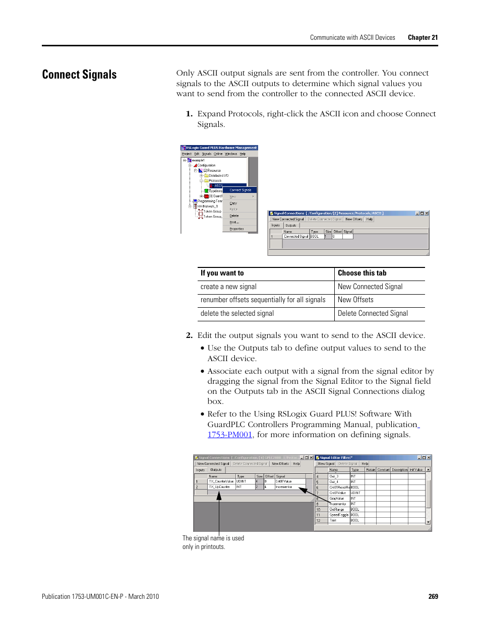 Connect signals | Rockwell Automation 1755-OF8 GuardPLC Controller Systems User Manual | Page 269 / 356