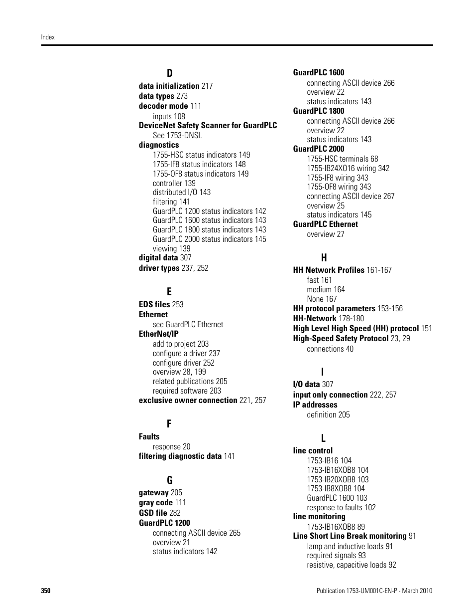 Rockwell Automation 1755-OF8 GuardPLC Controller Systems User Manual | Page 350 / 356