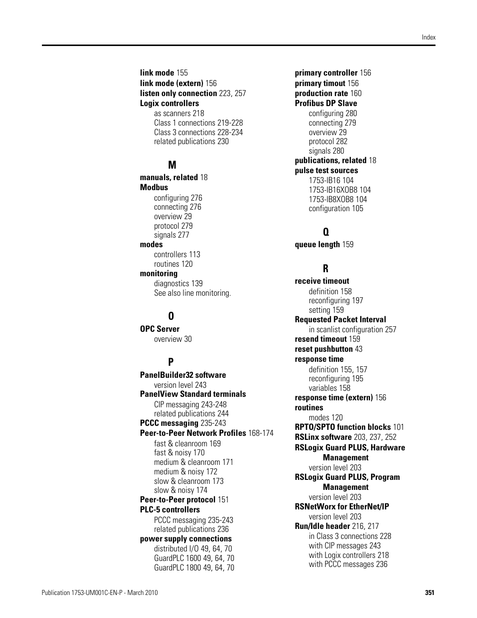 Rockwell Automation 1755-OF8 GuardPLC Controller Systems User Manual | Page 351 / 356