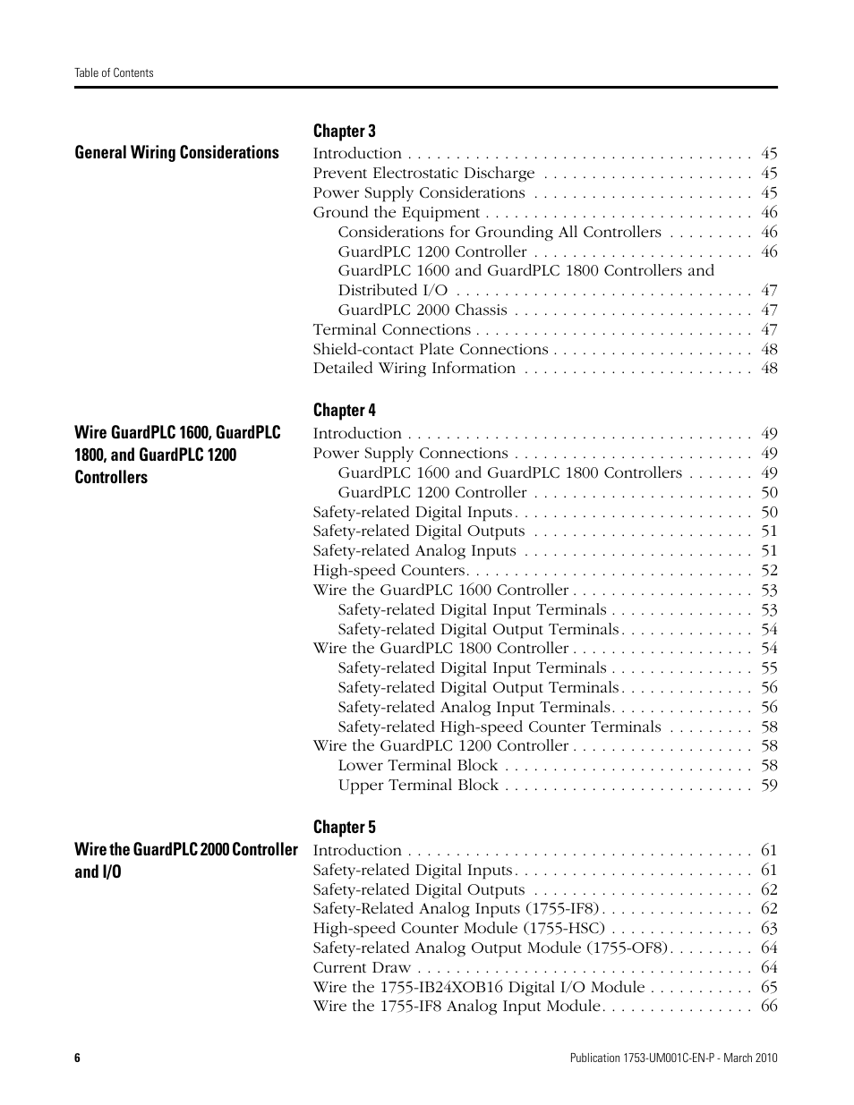 Rockwell Automation 1755-OF8 GuardPLC Controller Systems User Manual | Page 6 / 356