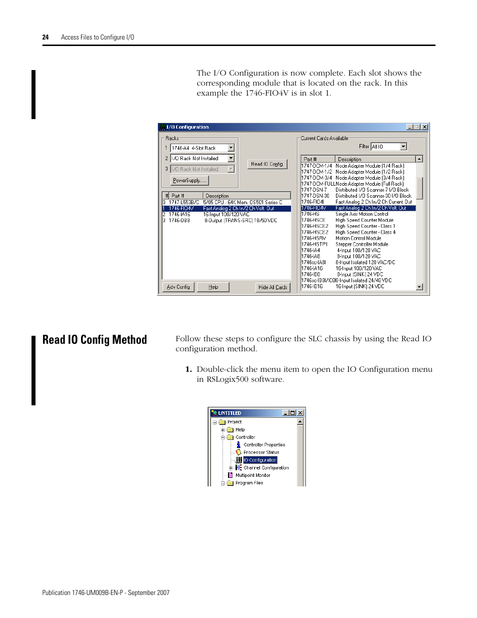 Read io config method | Rockwell Automation 1746-FIO4V SLC 500 Fast Analog I/O/ User Manual User Manual | Page 24 / 94