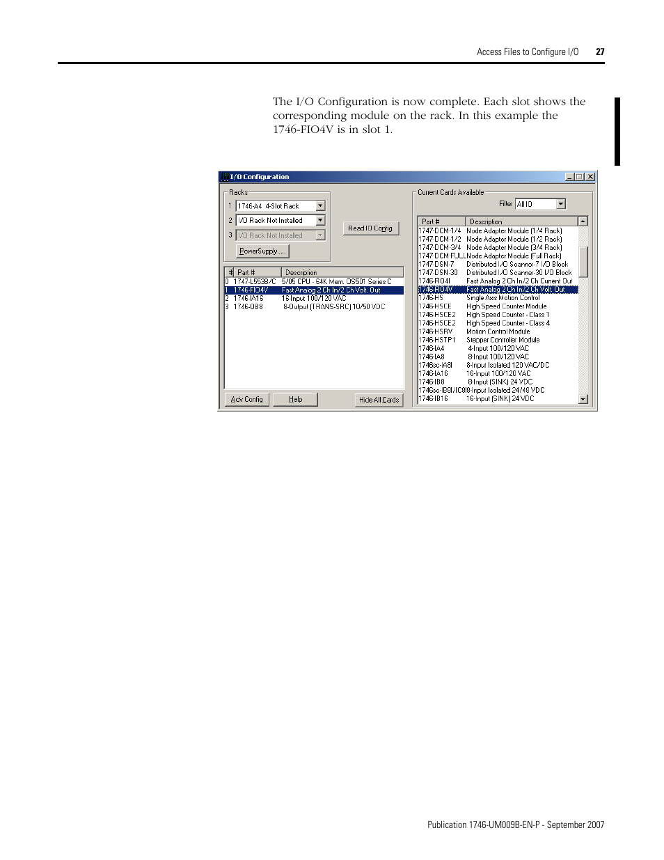 Rockwell Automation 1746-FIO4V SLC 500 Fast Analog I/O/ User Manual User Manual | Page 27 / 94