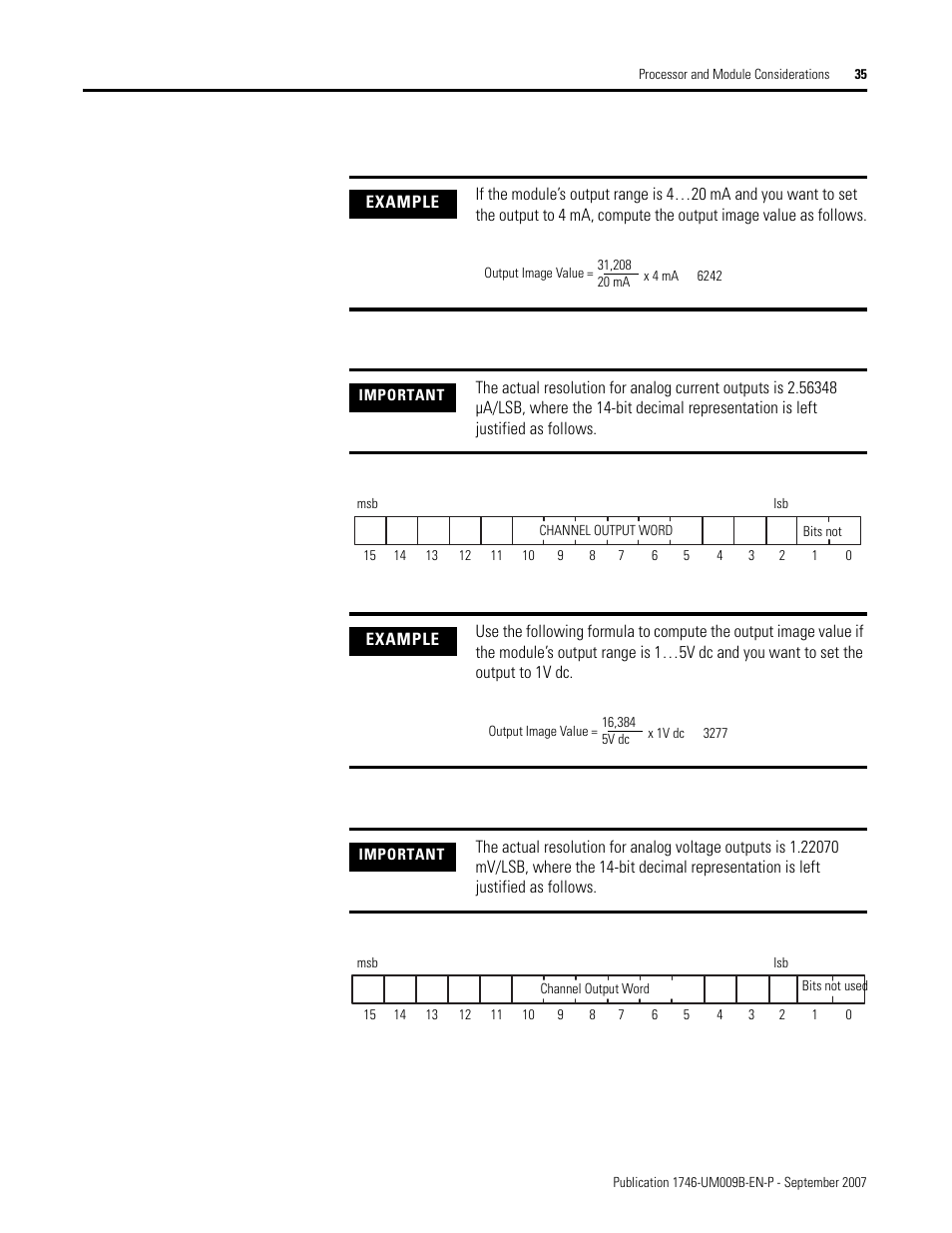 Rockwell Automation 1746-FIO4V SLC 500 Fast Analog I/O/ User Manual User Manual | Page 35 / 94