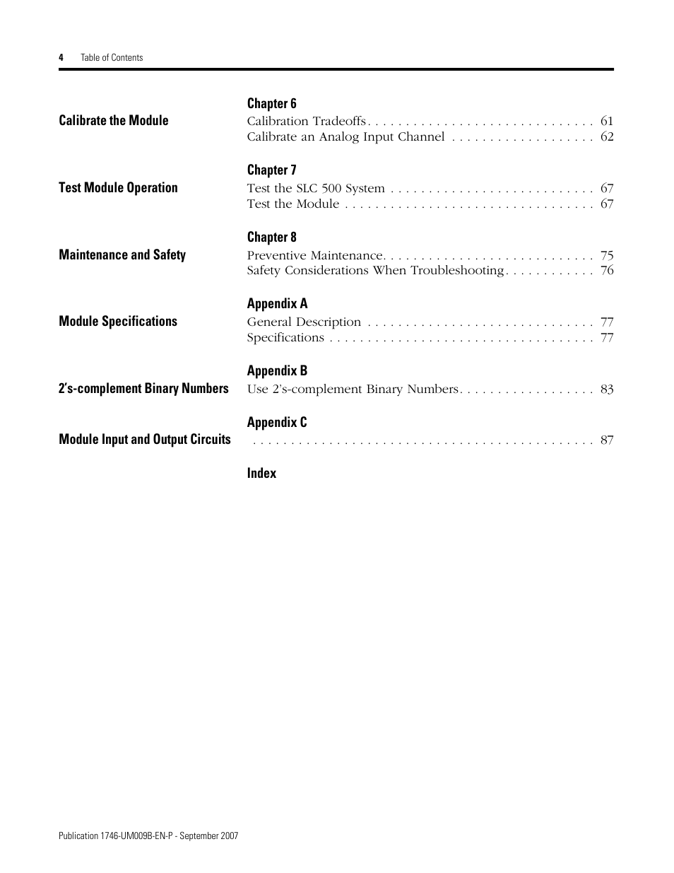 Rockwell Automation 1746-FIO4V SLC 500 Fast Analog I/O/ User Manual User Manual | Page 4 / 94