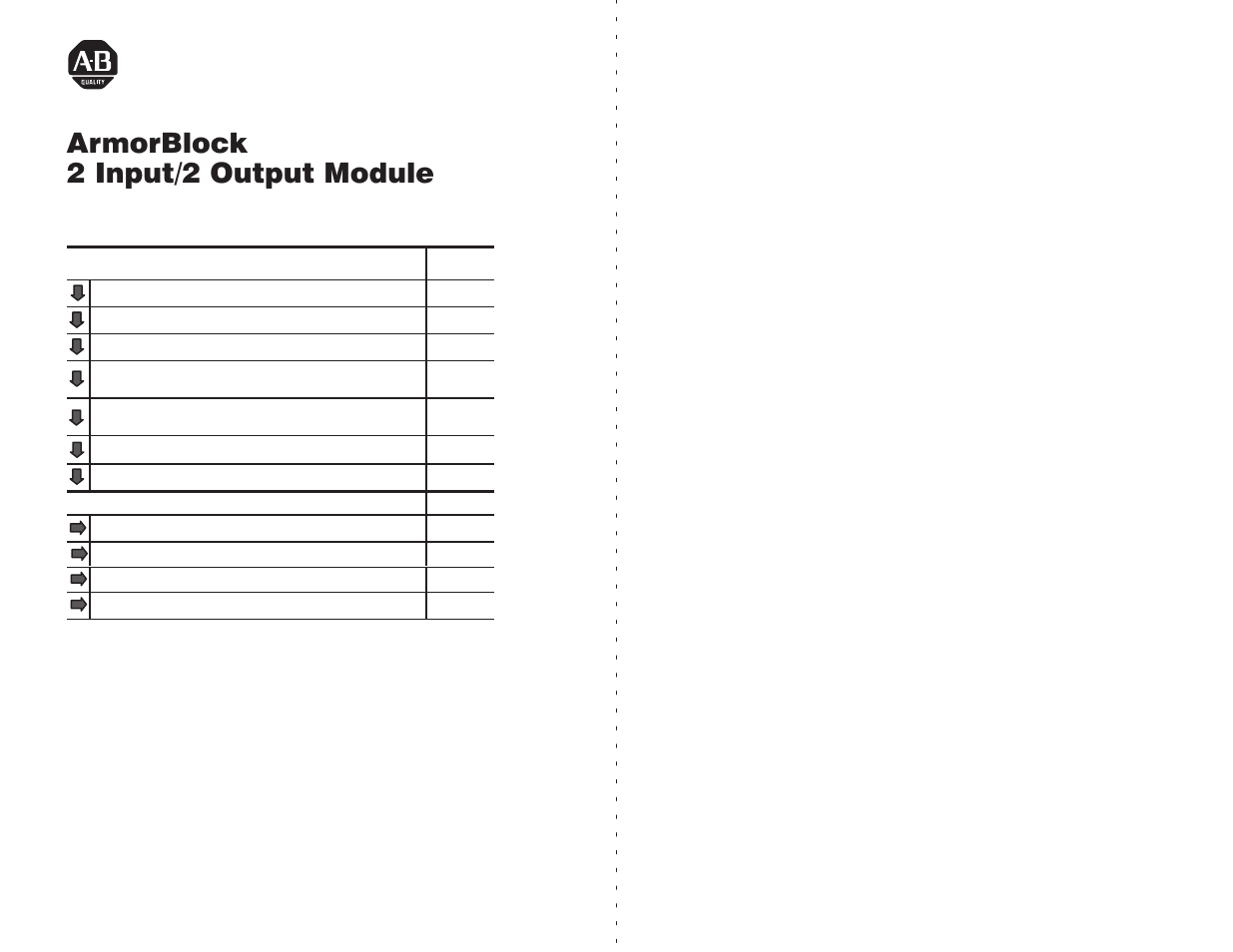 Rockwell Automation 1792-IB2XOB2E/B INSTL.INST ARMOR BLOCK 2 INPUT User Manual | 36 pages