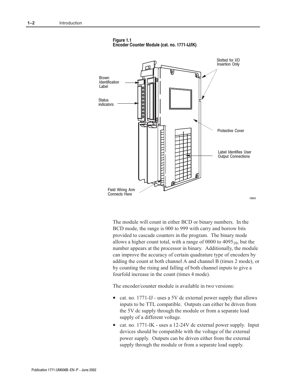 Rockwell Automation 1771-IJ_IK IK ENCODER/COUNTER MODULES User Manual | Page 10 / 68