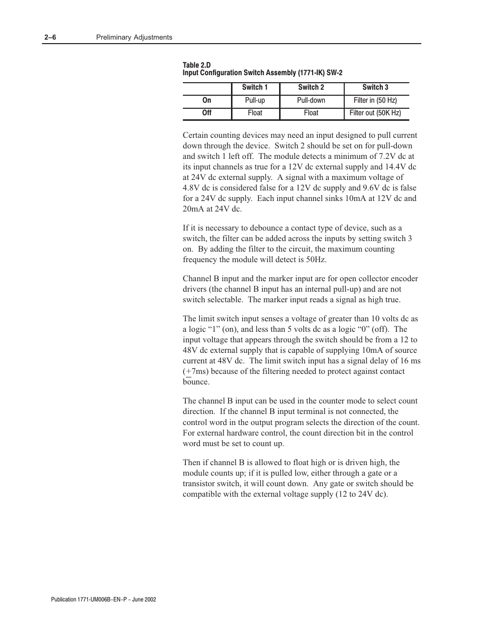 Rockwell Automation 1771-IJ_IK IK ENCODER/COUNTER MODULES User Manual | Page 18 / 68