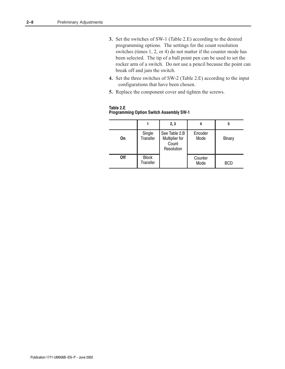 Rockwell Automation 1771-IJ_IK IK ENCODER/COUNTER MODULES User Manual | Page 20 / 68