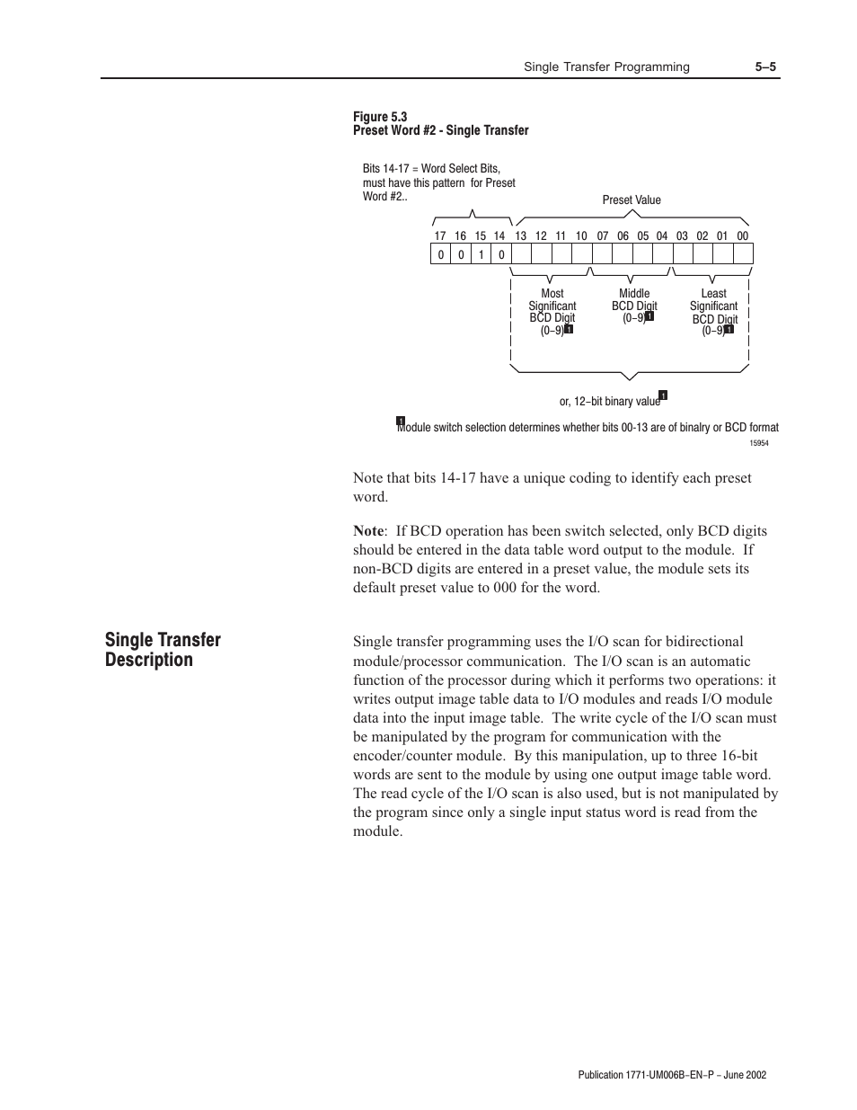 Single transfer description | Rockwell Automation 1771-IJ_IK IK ENCODER/COUNTER MODULES User Manual | Page 35 / 68