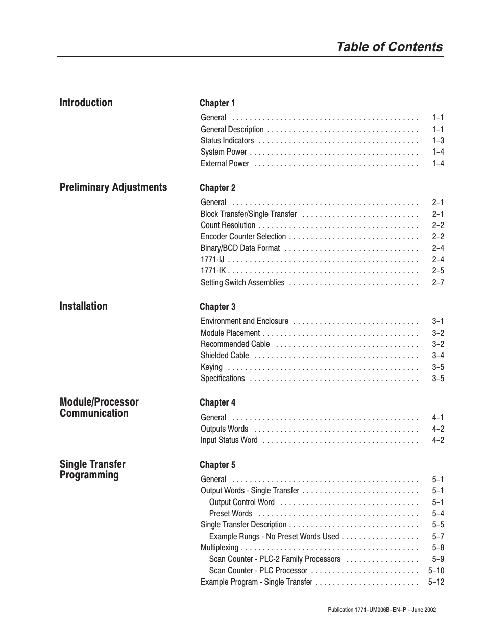 Rockwell Automation 1771-IJ_IK IK ENCODER/COUNTER MODULES User Manual | Page 7 / 68