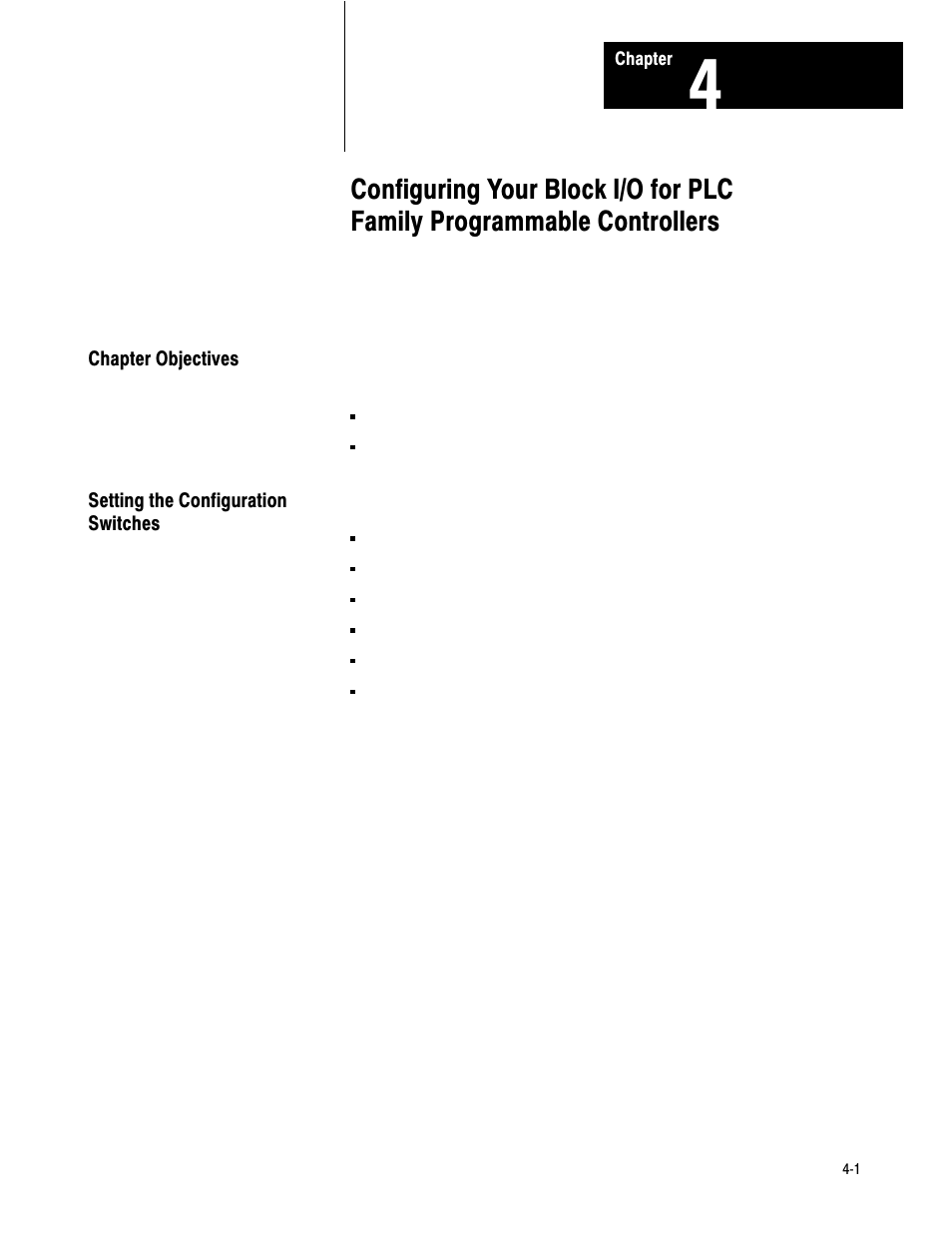 Chapter objectives, Setting the configuration switches | Rockwell Automation 1791-IOBB USER MANUAL User Manual | Page 21 / 36