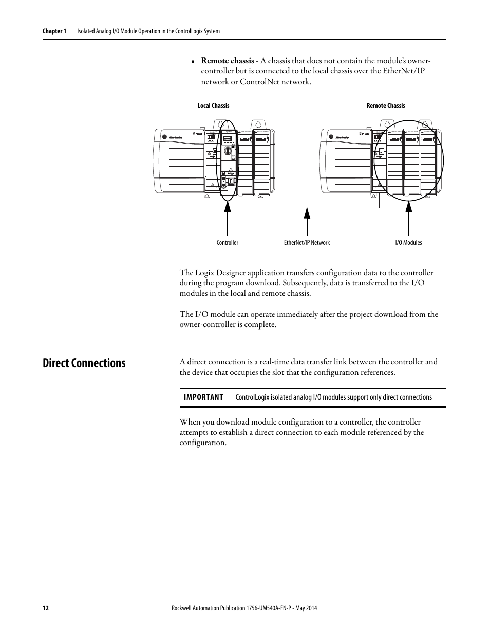 Direct connections | Rockwell Automation 1756-OF8I ControlLogix Eight-channel Isolated Analog I/O Modules  User Manual | Page 12 / 208