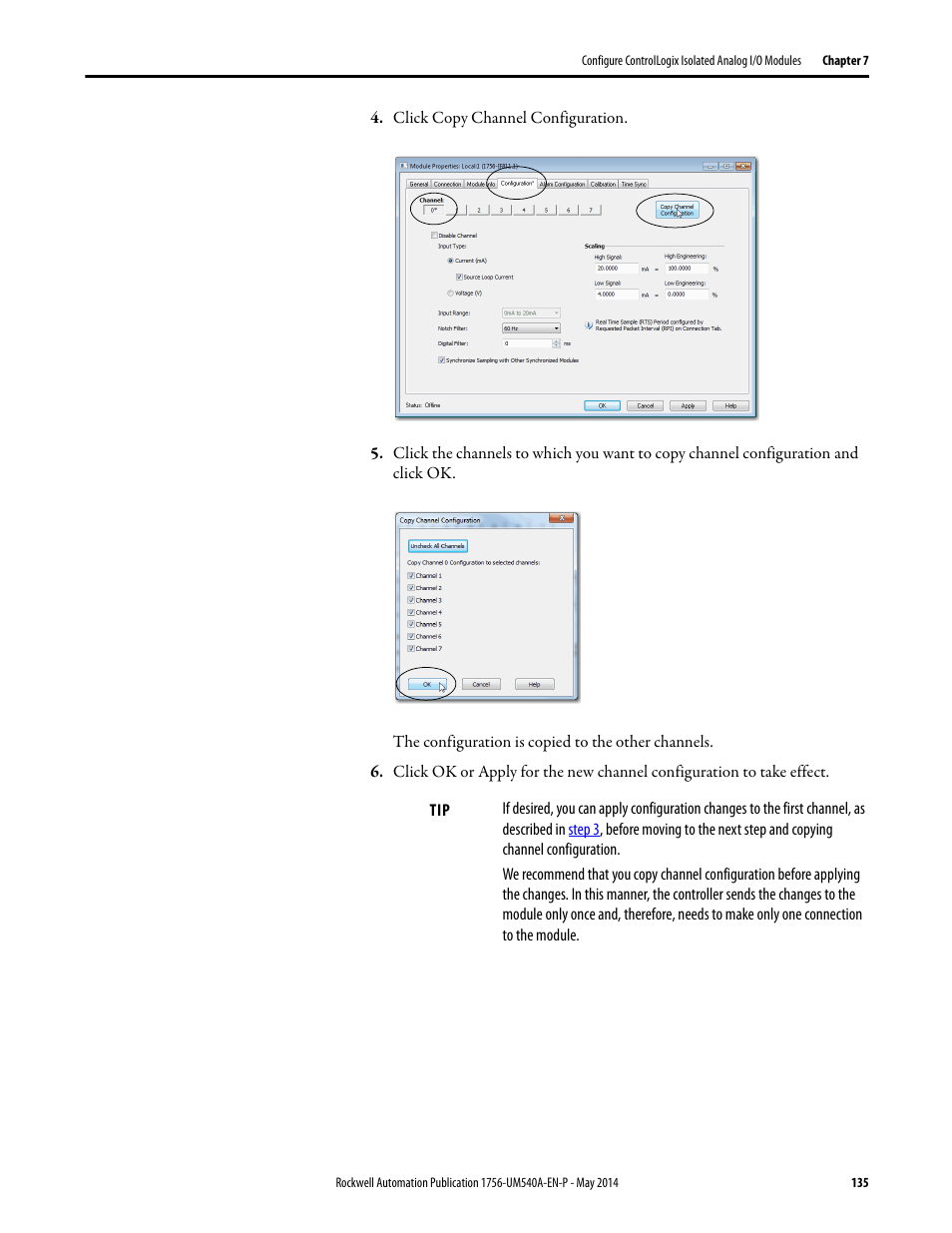 Rockwell Automation 1756-OF8I ControlLogix Eight-channel Isolated Analog I/O Modules  User Manual | Page 135 / 208