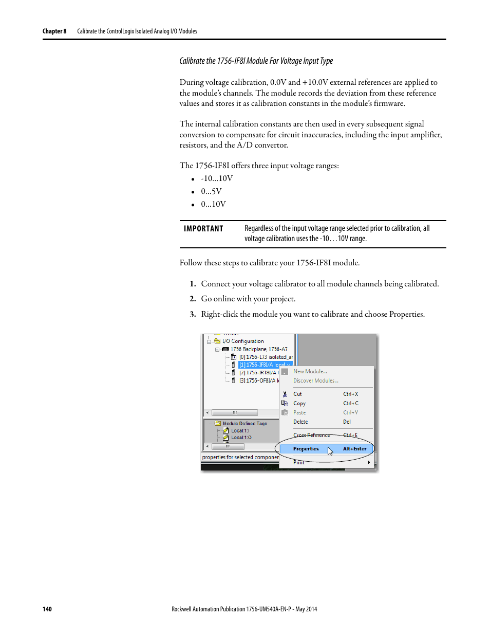 Rockwell Automation 1756-OF8I ControlLogix Eight-channel Isolated Analog I/O Modules  User Manual | Page 140 / 208