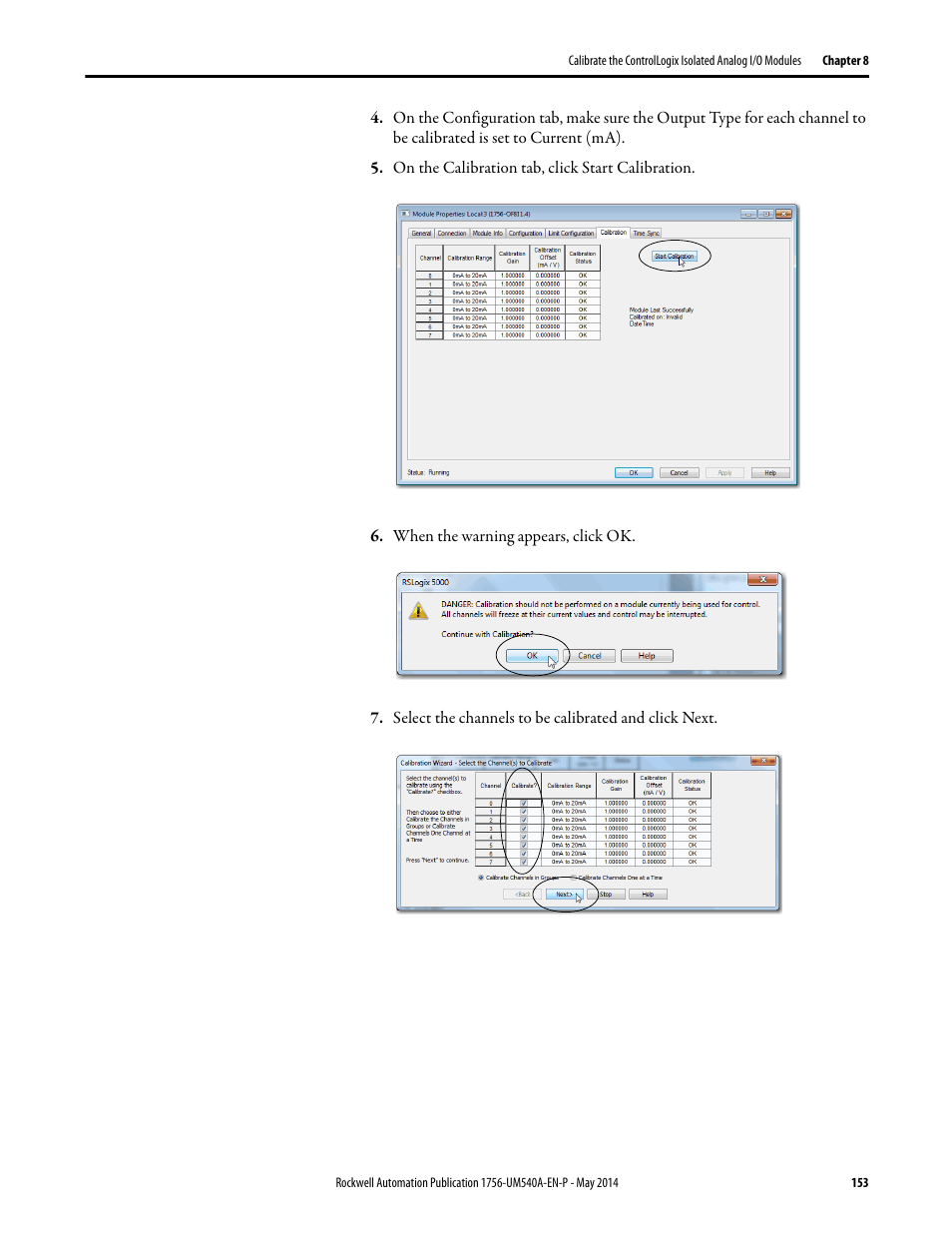 Rockwell Automation 1756-OF8I ControlLogix Eight-channel Isolated Analog I/O Modules  User Manual | Page 153 / 208