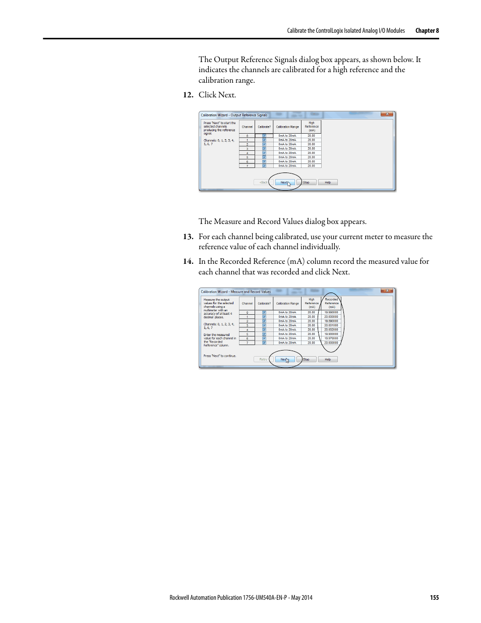 Rockwell Automation 1756-OF8I ControlLogix Eight-channel Isolated Analog I/O Modules  User Manual | Page 155 / 208