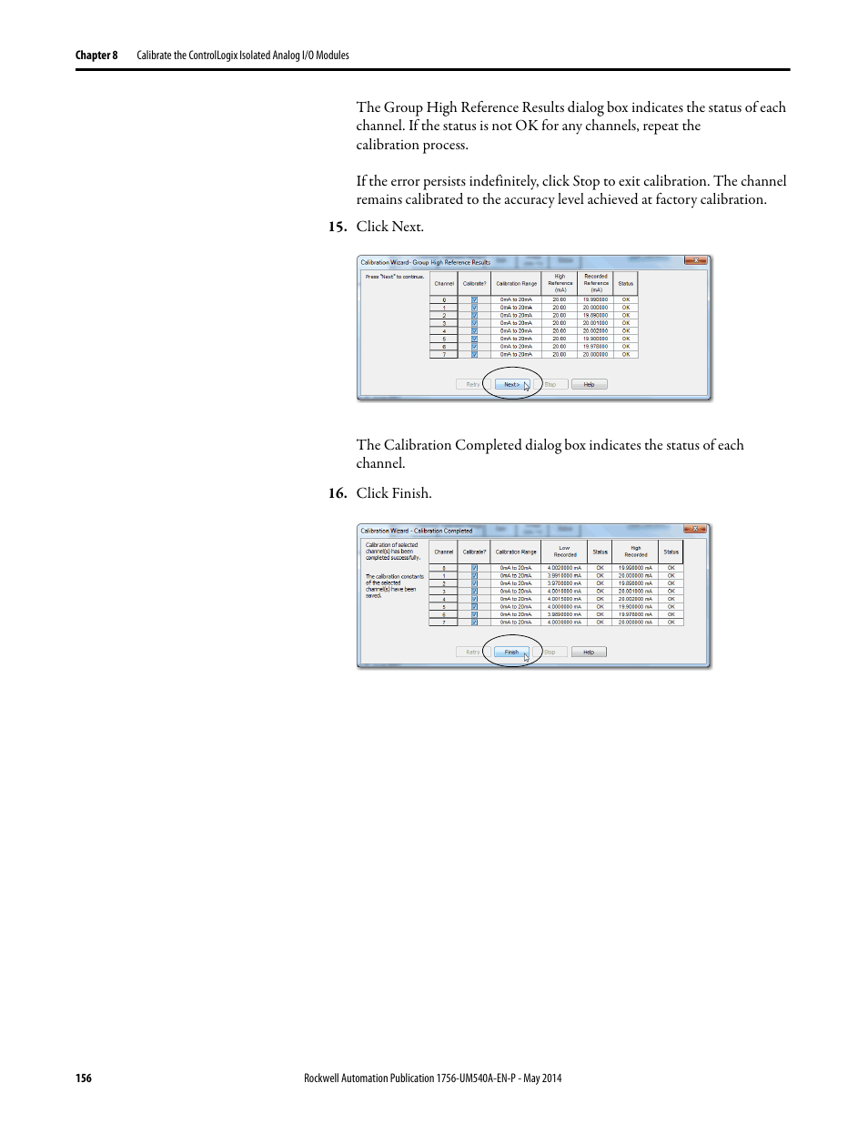 Rockwell Automation 1756-OF8I ControlLogix Eight-channel Isolated Analog I/O Modules  User Manual | Page 156 / 208