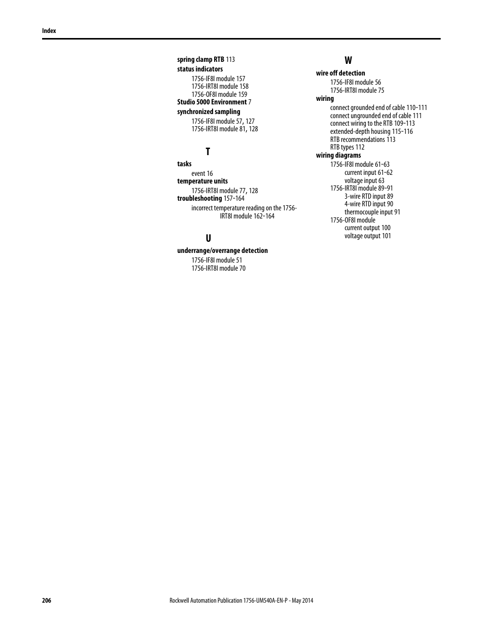 Rockwell Automation 1756-OF8I ControlLogix Eight-channel Isolated Analog I/O Modules  User Manual | Page 206 / 208