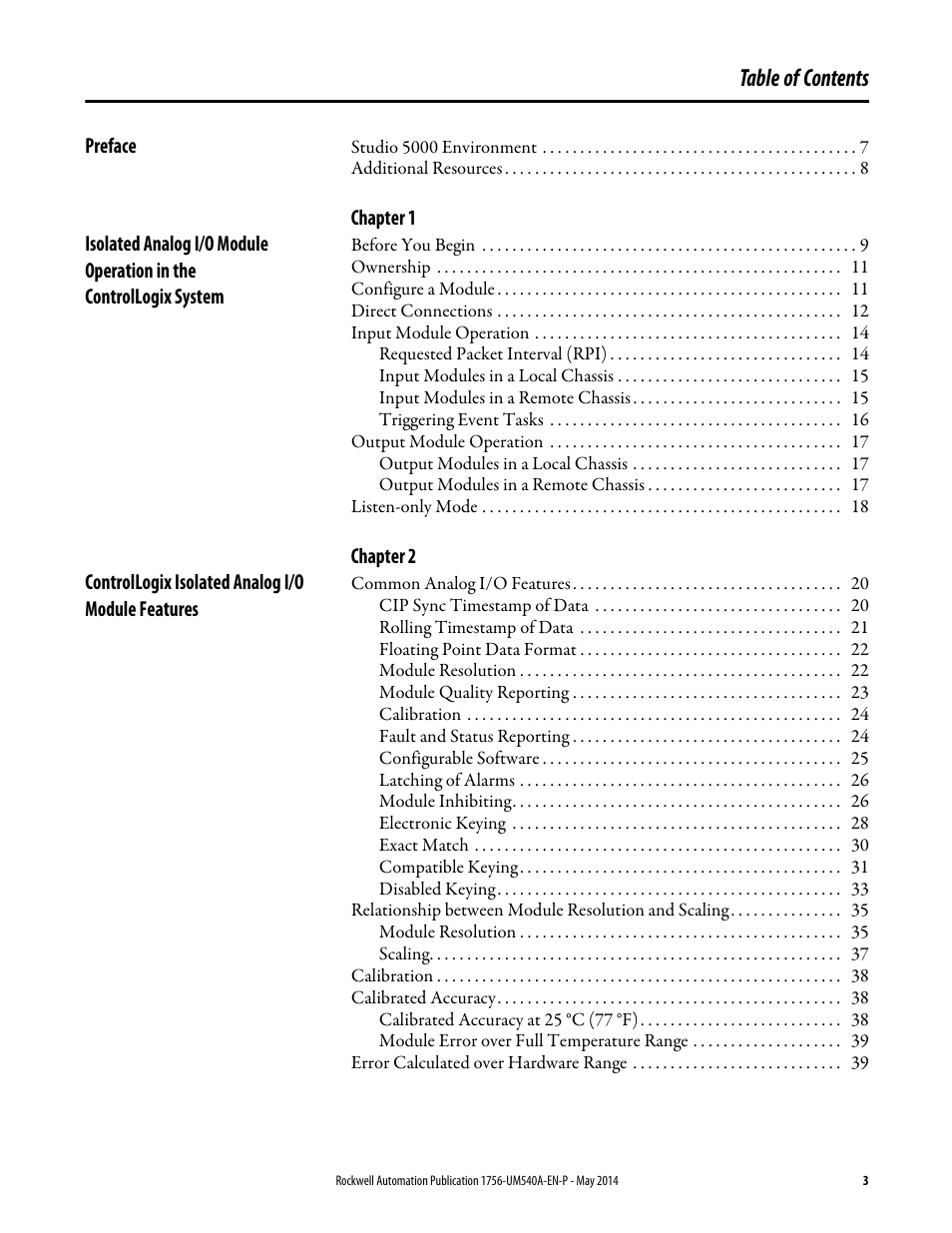 Rockwell Automation 1756-OF8I ControlLogix Eight-channel Isolated Analog I/O Modules  User Manual | Page 3 / 208