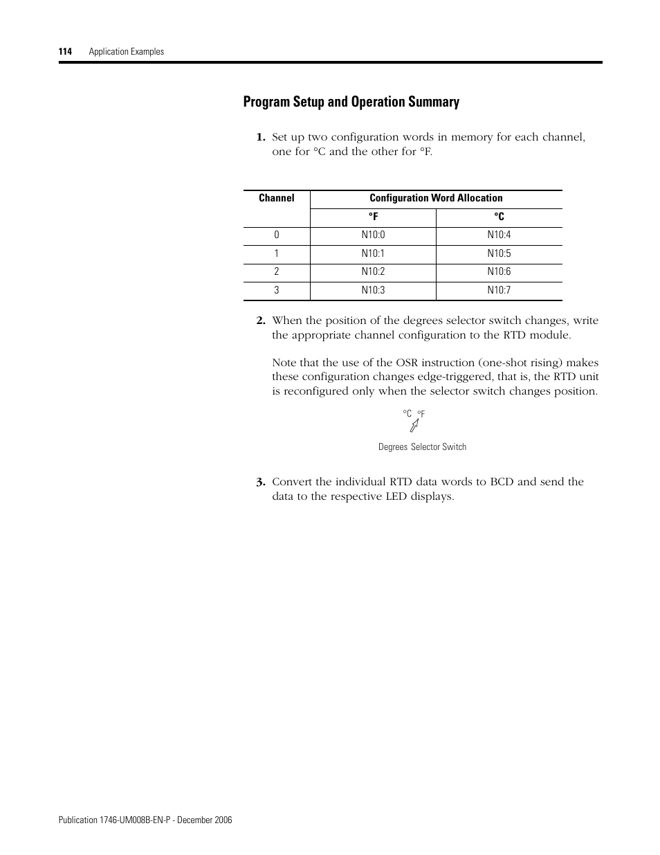 Program setup and operation summary | Rockwell Automation 1746-NR4 SLC RTD/Resistance Input Module User Manual User Manual | Page 114 / 148