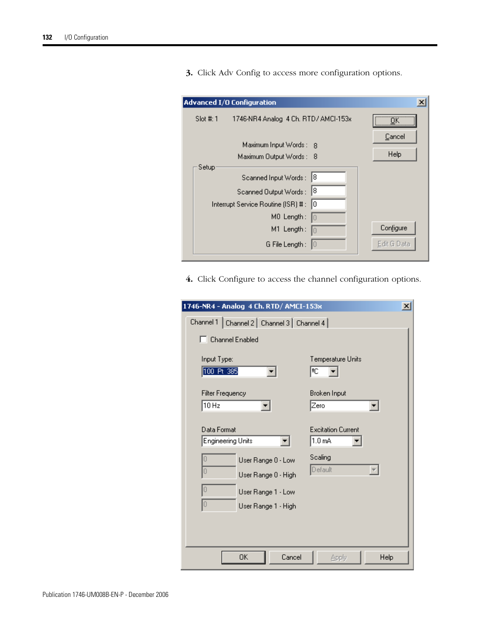 Rockwell Automation 1746-NR4 SLC RTD/Resistance Input Module User Manual User Manual | Page 132 / 148