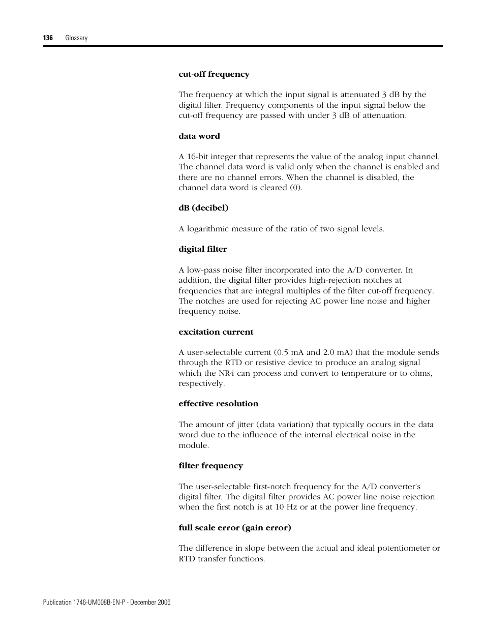 Rockwell Automation 1746-NR4 SLC RTD/Resistance Input Module User Manual User Manual | Page 136 / 148