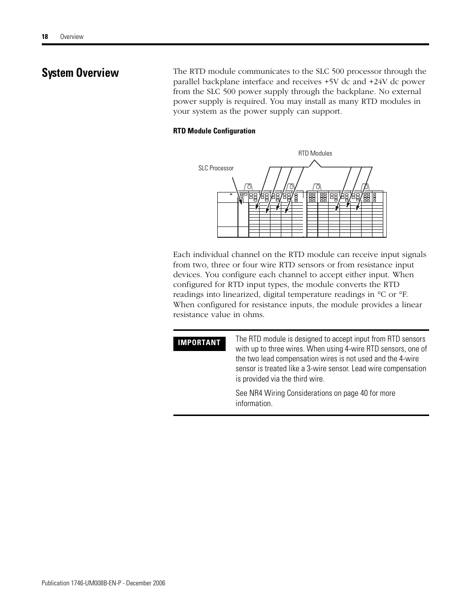 System overview | Rockwell Automation 1746-NR4 SLC RTD/Resistance Input Module User Manual User Manual | Page 18 / 148