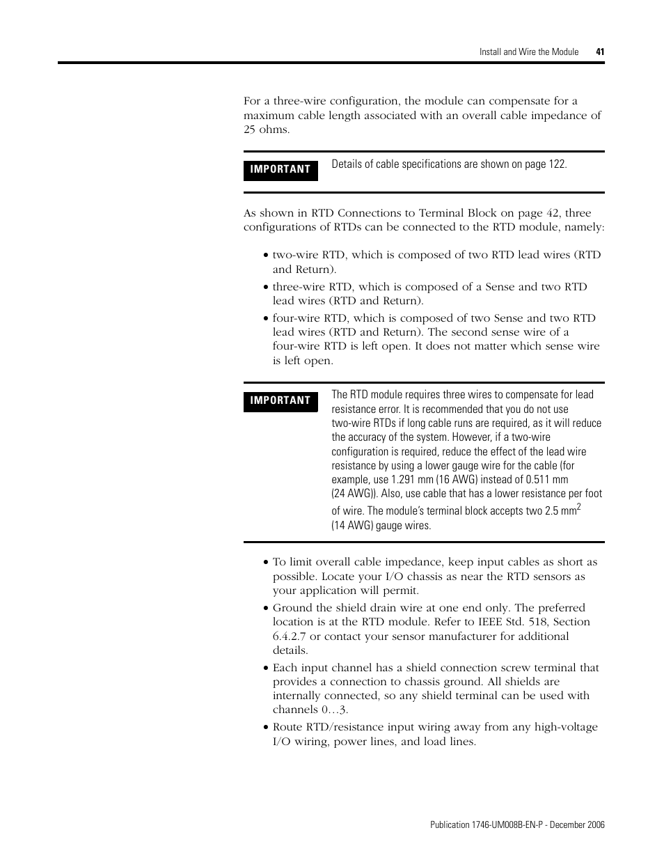 Rockwell Automation 1746-NR4 SLC RTD/Resistance Input Module User Manual User Manual | Page 41 / 148