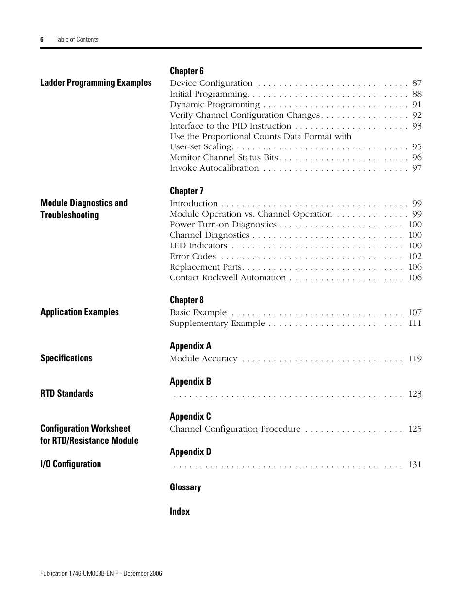 Rockwell Automation 1746-NR4 SLC RTD/Resistance Input Module User Manual User Manual | Page 6 / 148