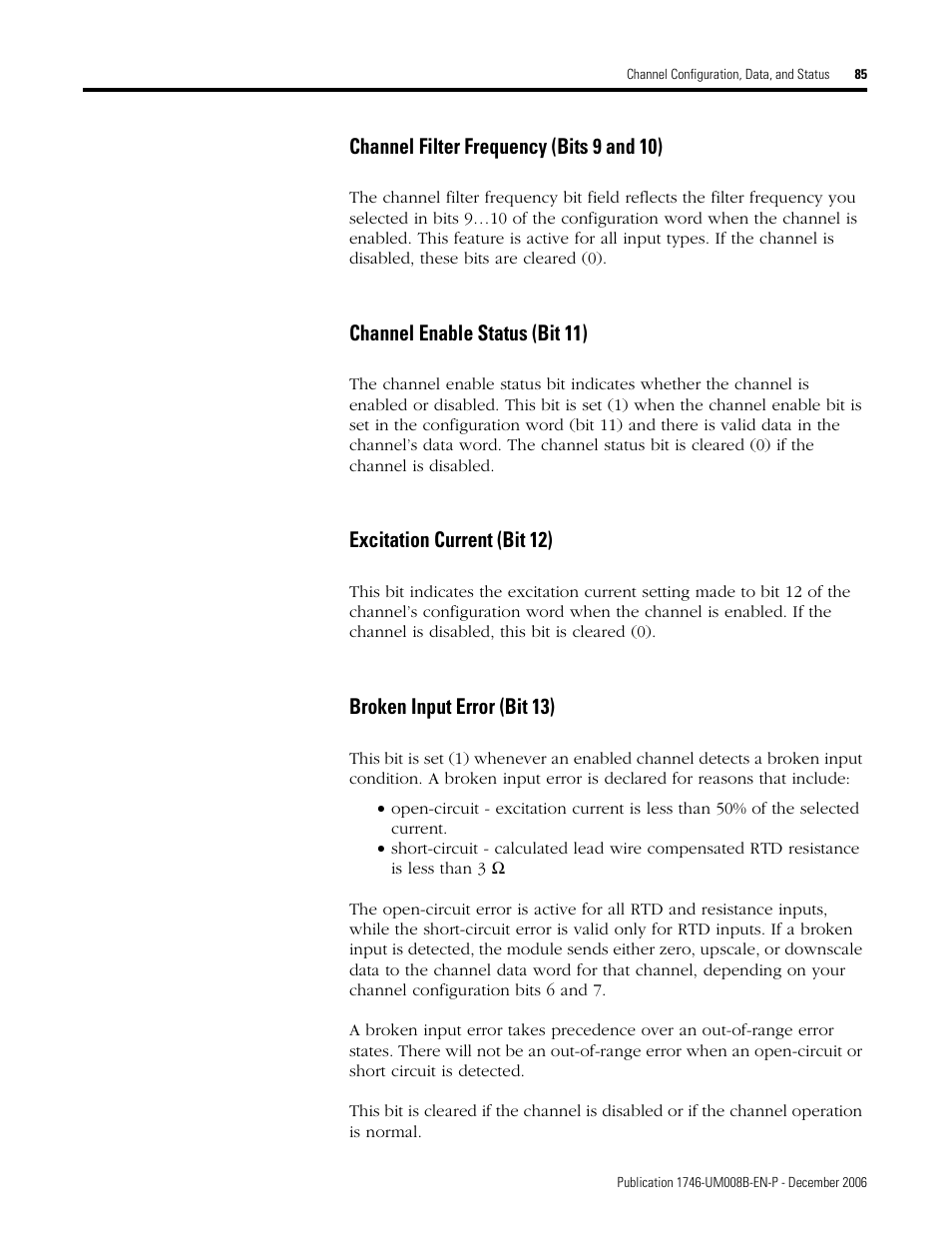 Rockwell Automation 1746-NR4 SLC RTD/Resistance Input Module User Manual User Manual | Page 85 / 148