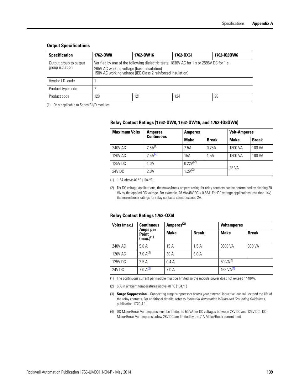 Rockwell Automation 1766-Lxxxx MicroLogix 1400 Programmable Controllers User Manual User Manual | Page 181 / 406