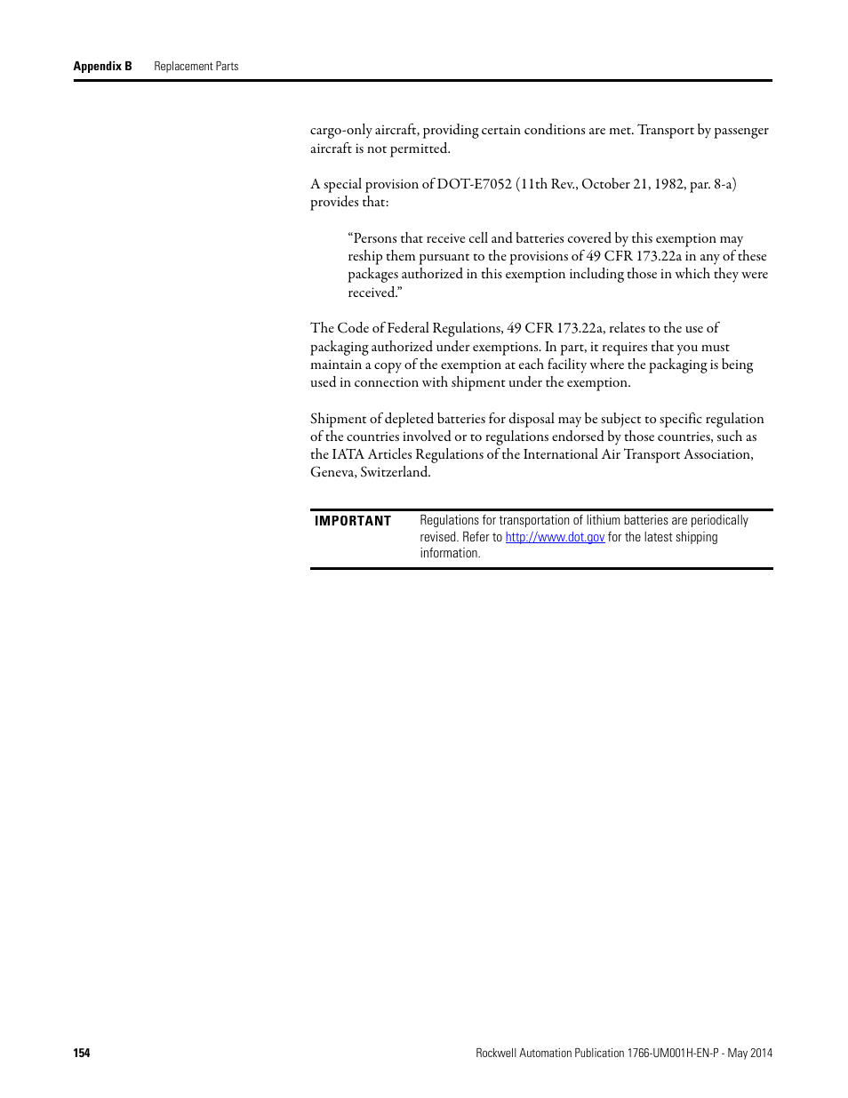 Rockwell Automation 1766-Lxxxx MicroLogix 1400 Programmable Controllers User Manual User Manual | Page 194 / 406