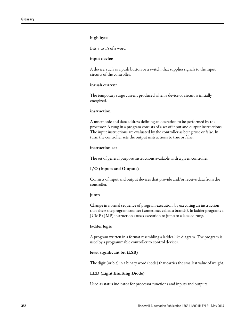 Rockwell Automation 1766-Lxxxx MicroLogix 1400 Programmable Controllers User Manual User Manual | Page 392 / 406