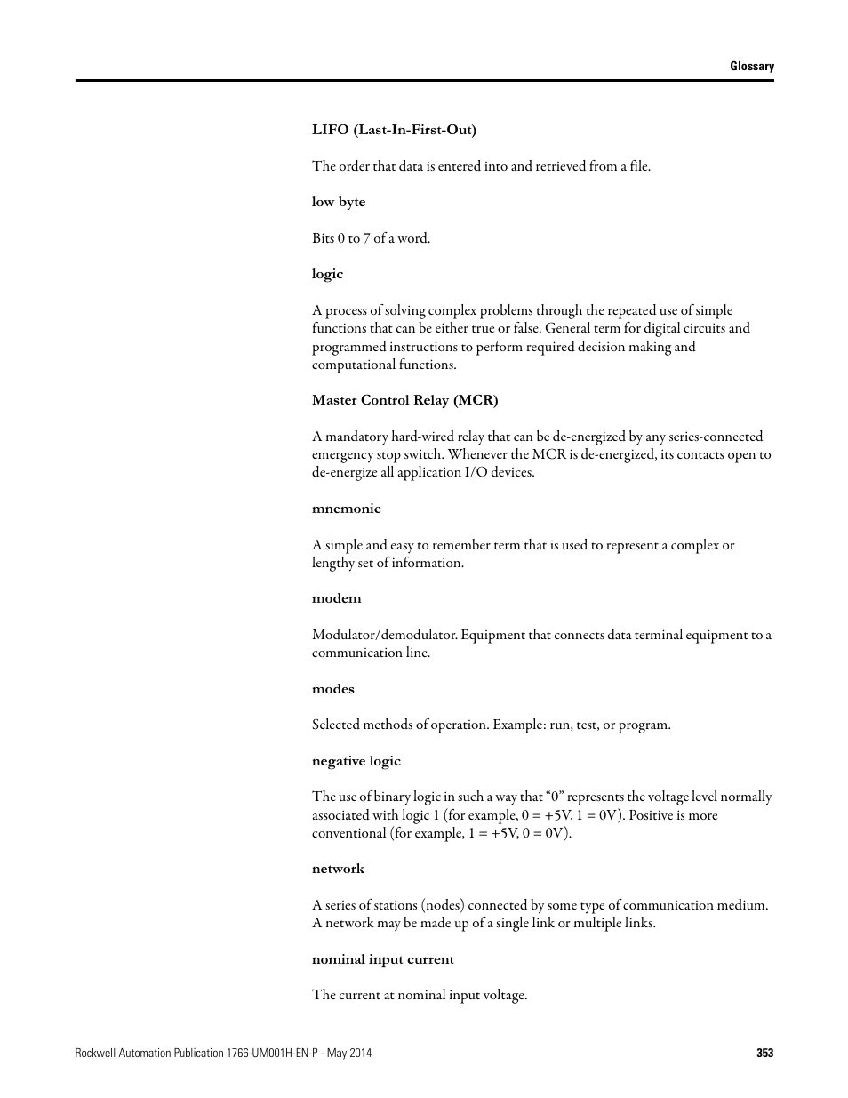 Rockwell Automation 1766-Lxxxx MicroLogix 1400 Programmable Controllers User Manual User Manual | Page 393 / 406