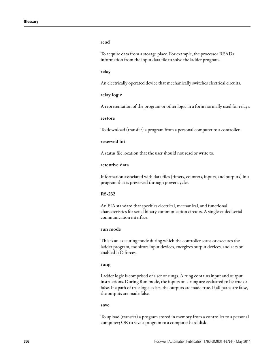 Rockwell Automation 1766-Lxxxx MicroLogix 1400 Programmable Controllers User Manual User Manual | Page 396 / 406